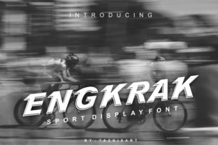 Engkrak: A Sporty Display Font for Dynamic Campaigns