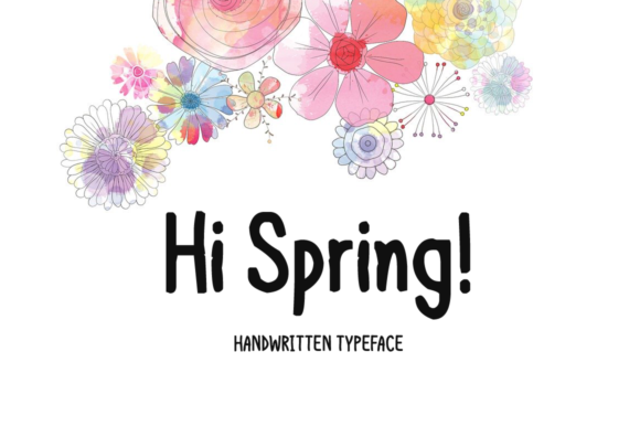 Hi Spring: A Happy Display Font for Handmade Creations