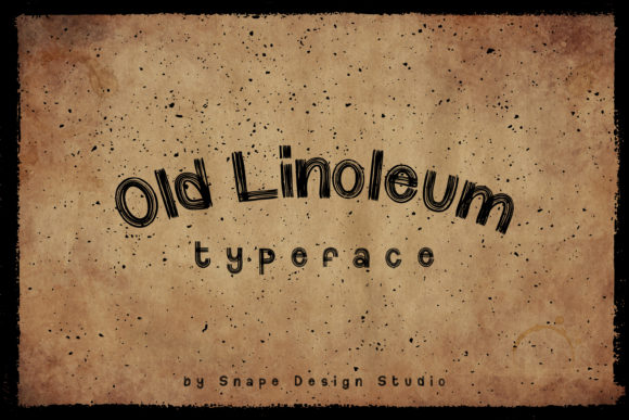 Old Linoleum Font for Handmade Creations